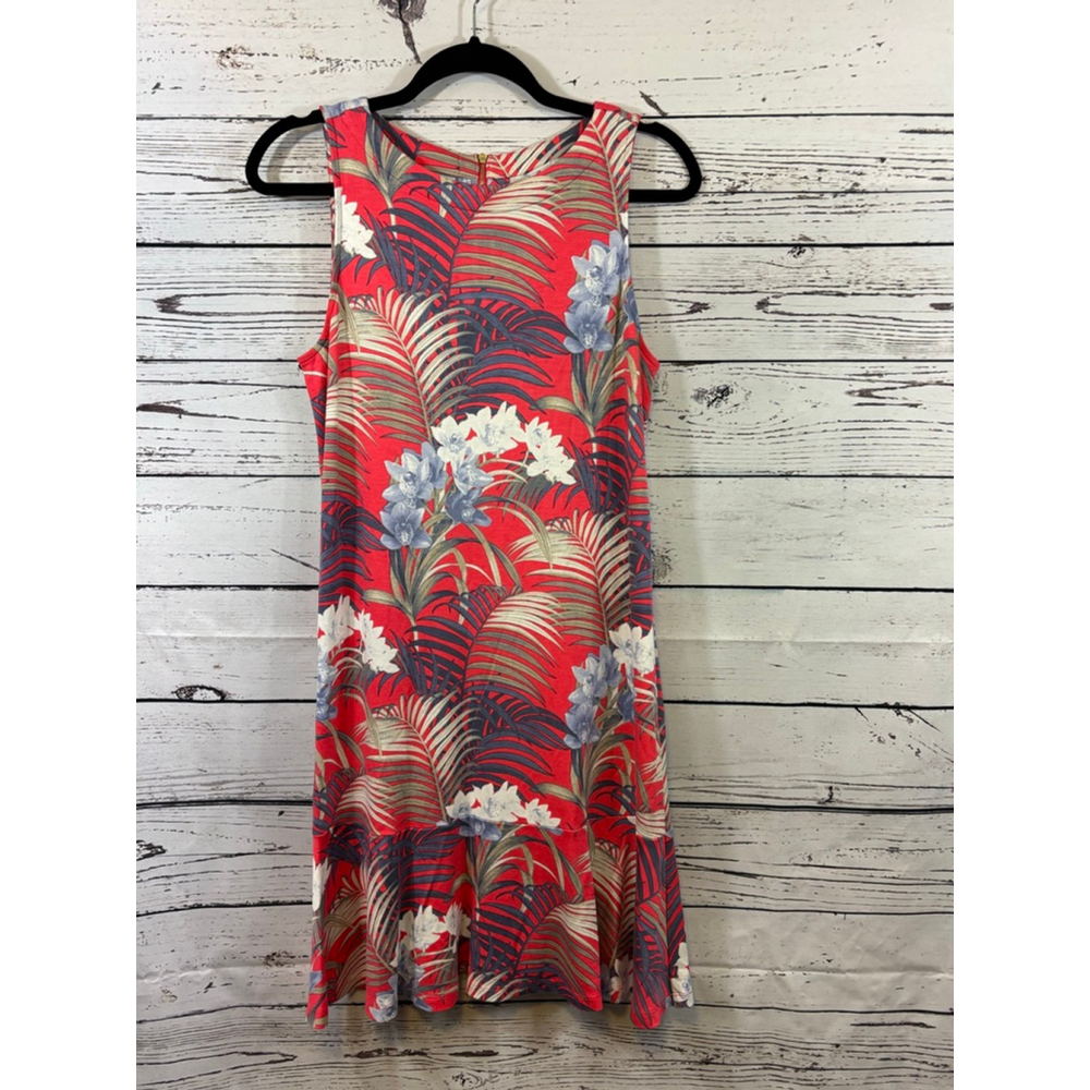 Women's Tommy Bahama Red Blue Floral Sleeveless Dress Small - Picture 2 of 9